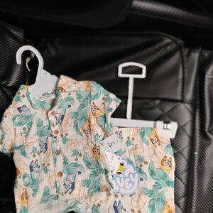 Cute Bluey Print Baby Outfit